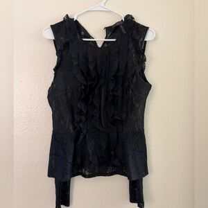 bcbg maxazria , lace top, open shoulders,